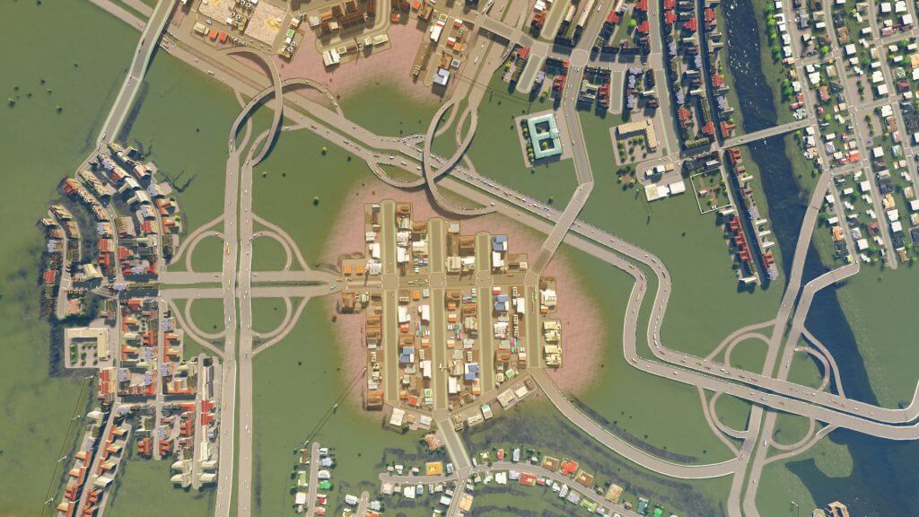 Cities:skylines　高速道路に三叉路と四叉路を追加