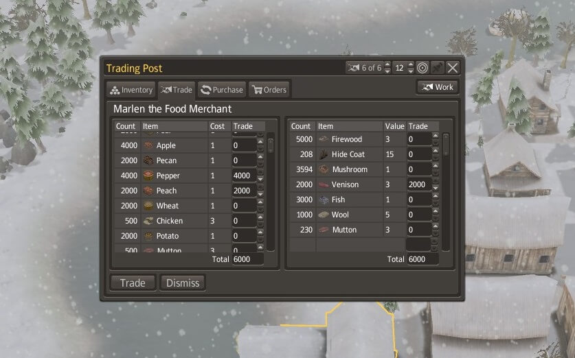 Banished 交易所での交換レート