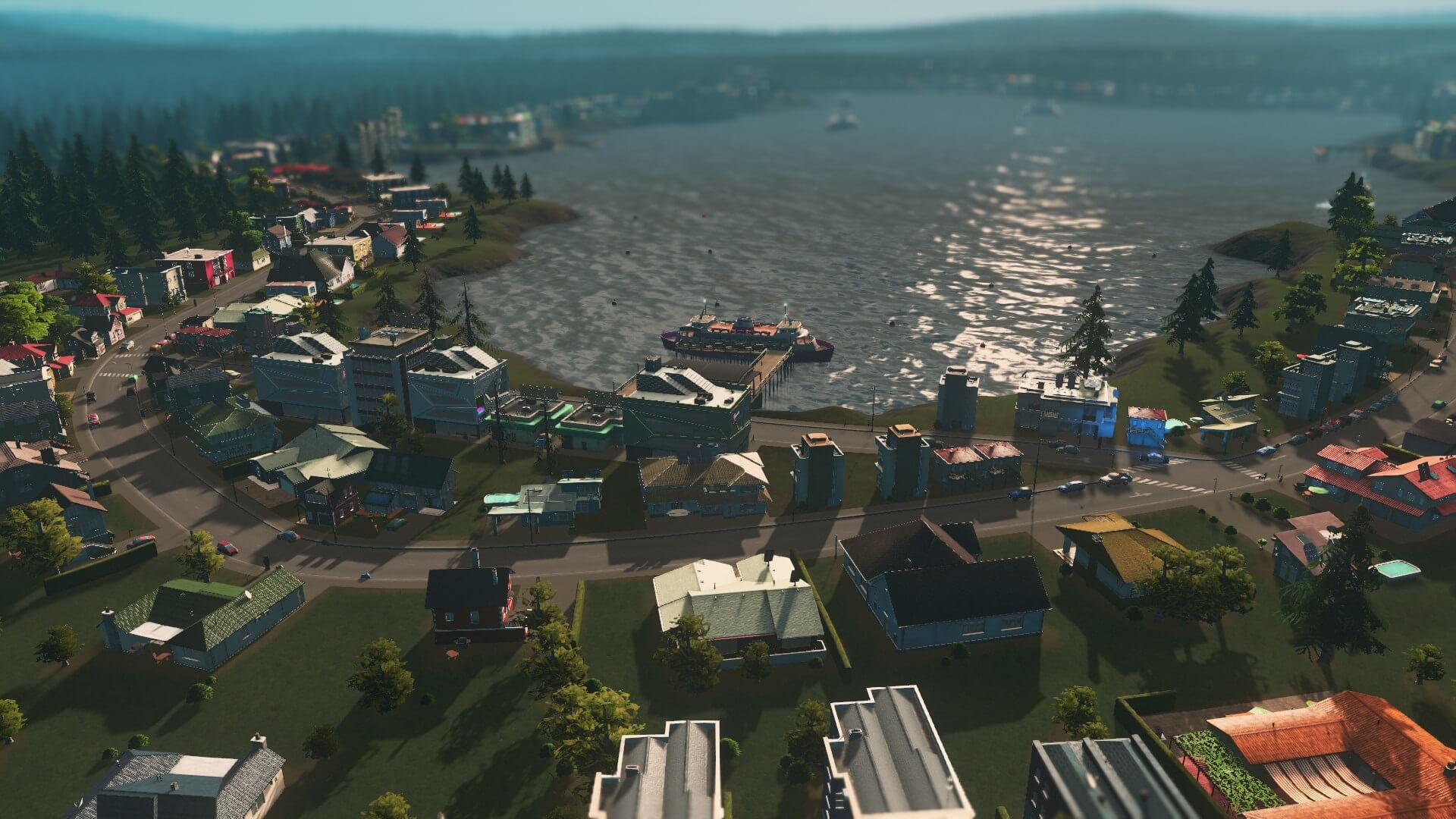 Cities:skylines 湖のフェリー乗り場
