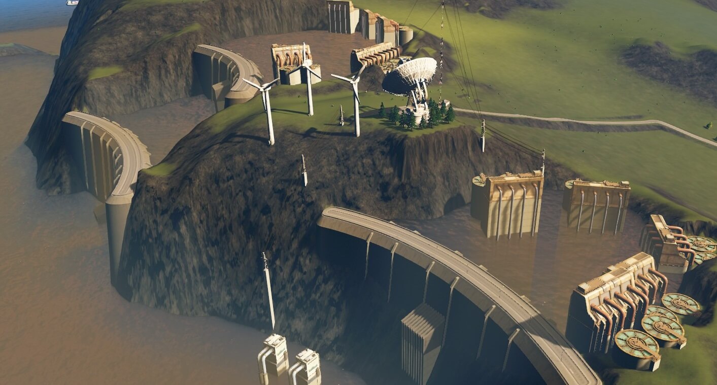 Cities:Skylines 汚水を利用した水力発電所
