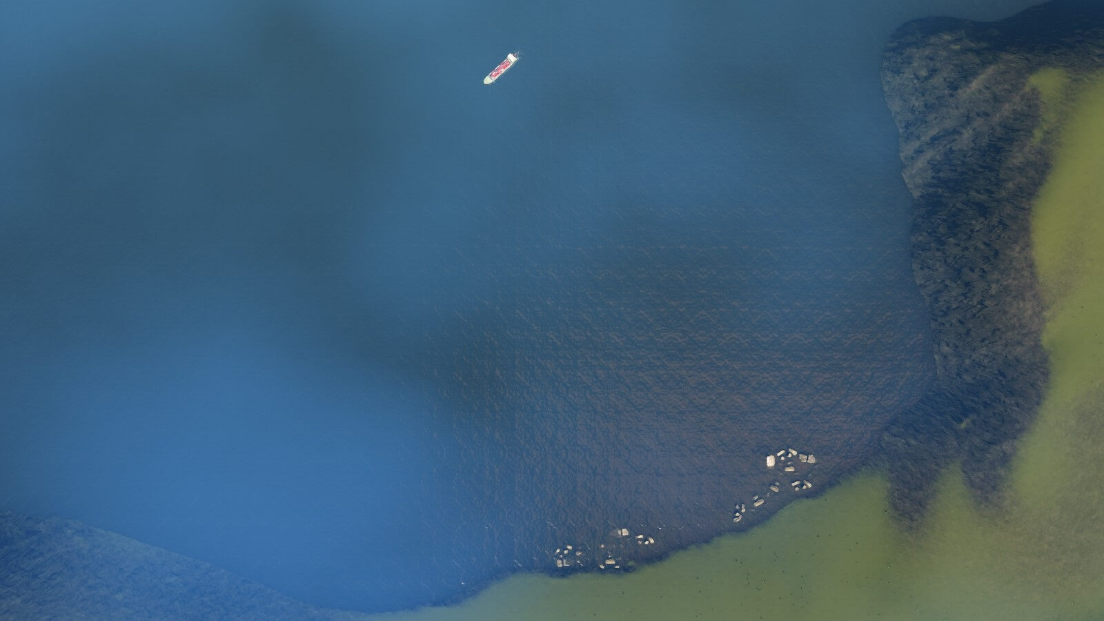 Cities:Skylines 崖と海
