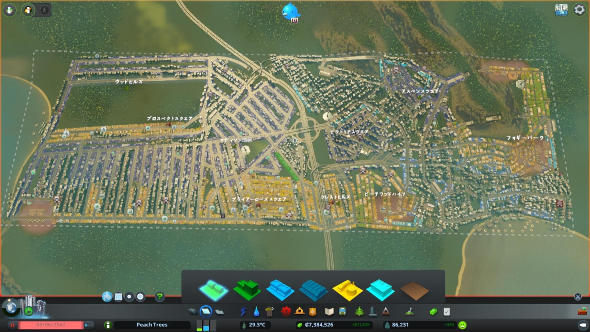 Cities Skylines 攻略ブログ シティ オブ ガーデン 幸福度85 人口50 000人以上達成 Game Play360
